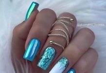 Conceptos rápidos de inspiración para uñas azules